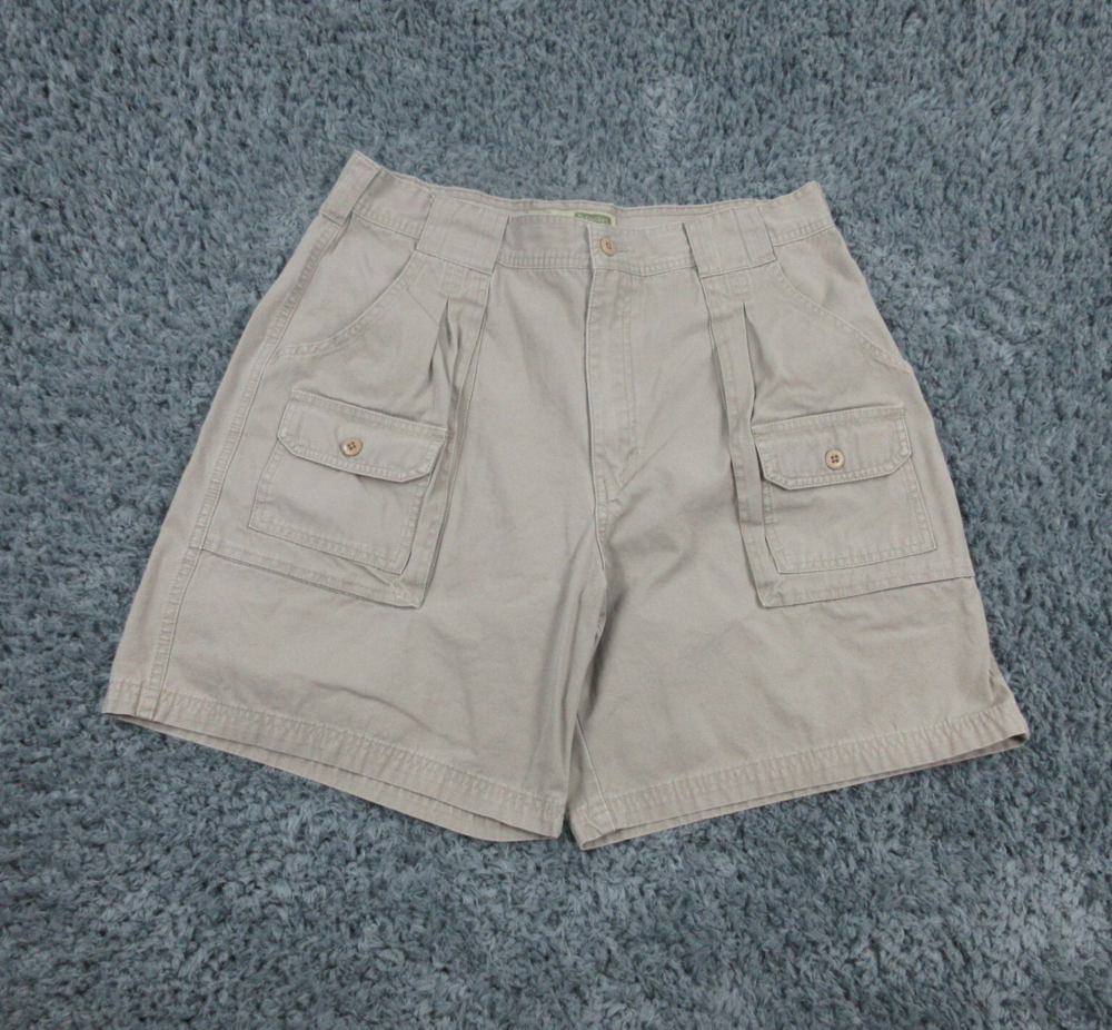 Cabela's Shorts Womens 16 Beige Tan Brown 7 Pocket Hiker Cargo 32x7*